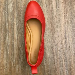 J.CREW size 7 Red Flats … never worn, a pair